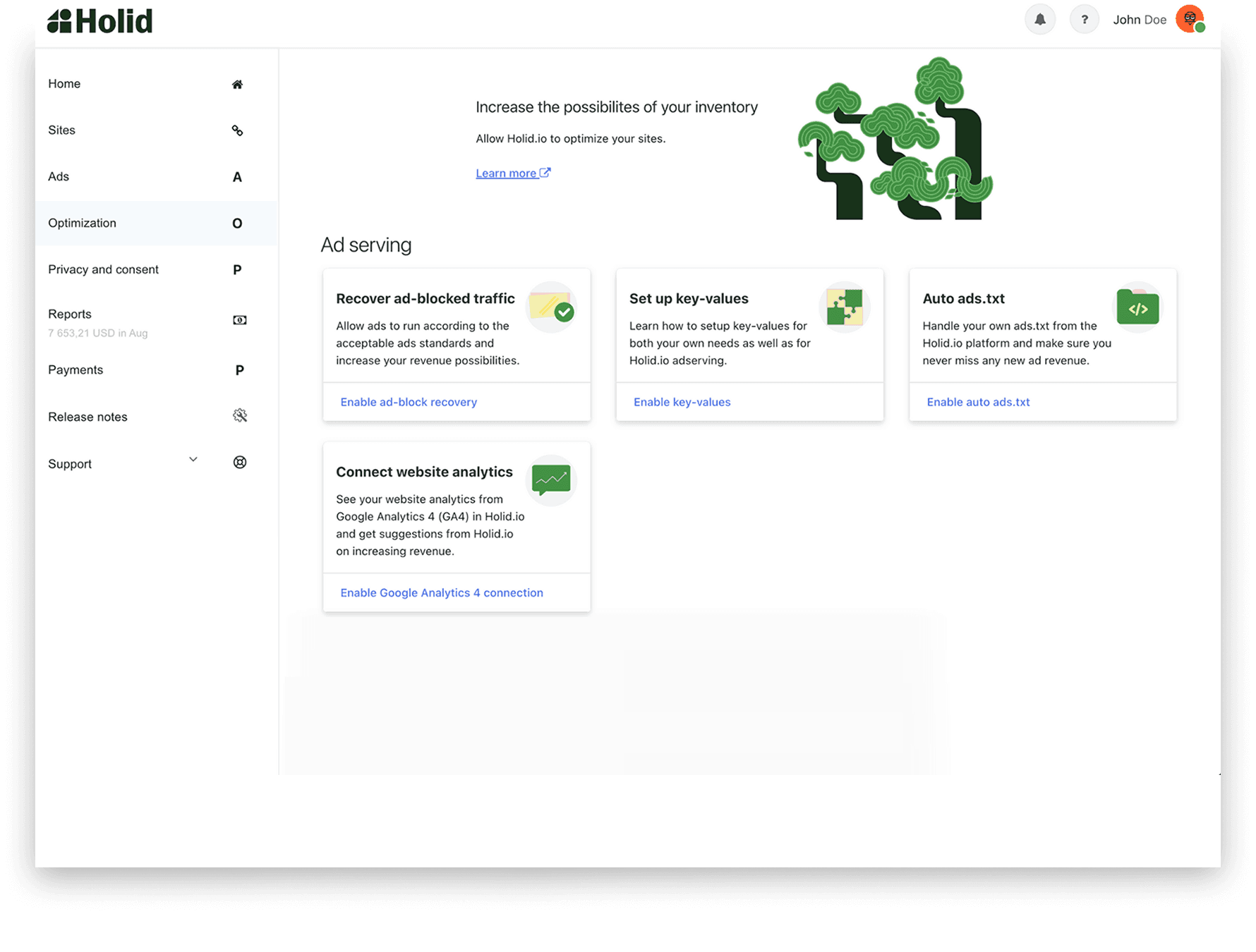 Maximized ad inventory utilization and yield optimization